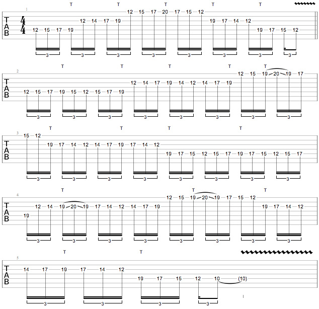 Scar Symmetry - String-Skipping Tapping Minor Pentatonic